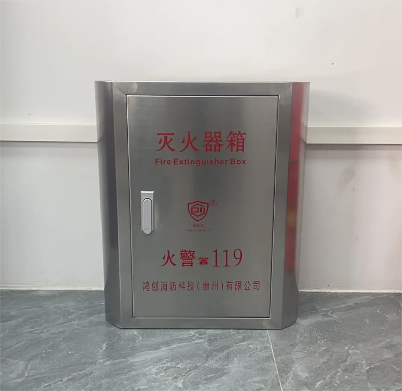 不锈钢圆弧形灭火器箱正面实拍 不锈钢圆弧形灭火器箱正面实拍
