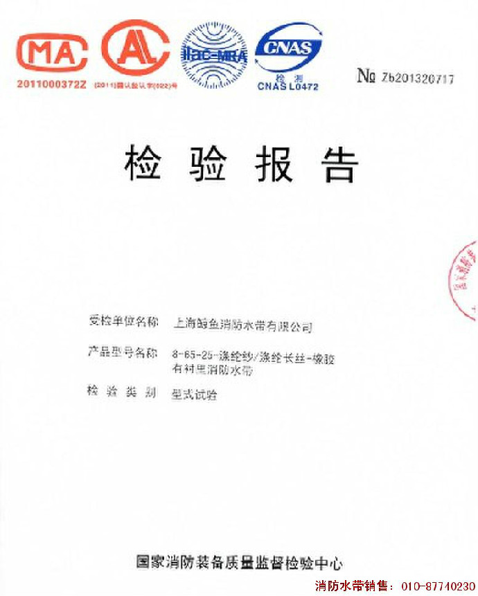 水带检测报告